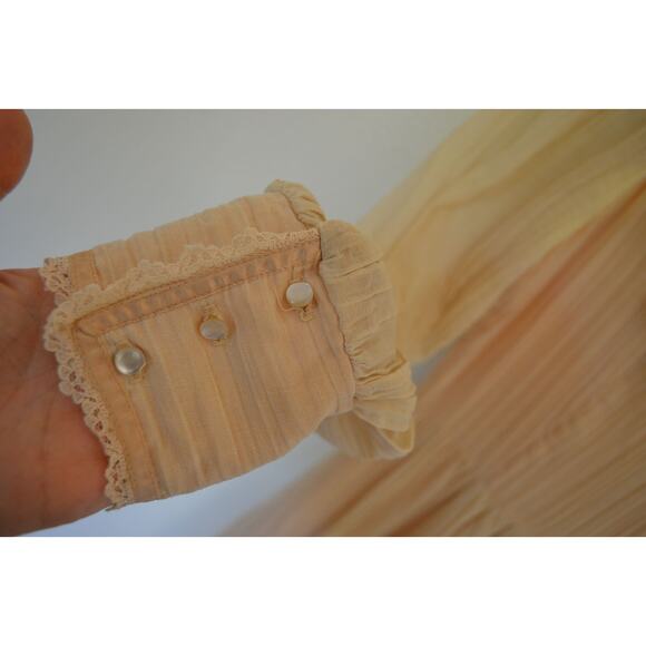 Vintage Victorian Boho Long Sleeve Dress Size Small - Picture 7 of 8